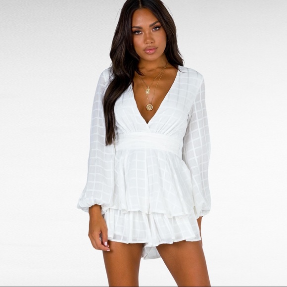 Princess Polly | Pants & Jumpsuits | Nwt Dear Polly String Of Stars Romper  White 4 S | Poshmark